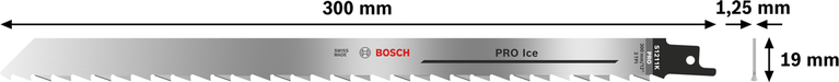 Bosch Ice S1211K 鋸片 300 x 19 x 1.25 mm。